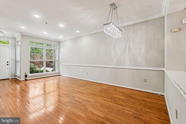 Chandelier, Empty room, Interior, Recessed Lighting, Wood Texture Flooring
