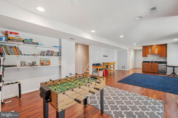 Game Room, Interior, Recessed Lighting, Wood Texture Flooring
