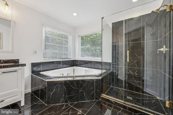 Bathroom, Glass Shower, Interior, Marble, Marble Walls, Recessed Lighting