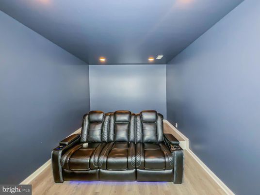 Home Theatre Room, Interior, Recessed Lighting, Theatre Room, Wood Texture Flooring