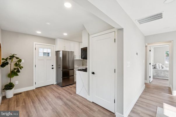 Bedroom, Interior, Kitchen, Recessed Lighting, Stainless Steel Appliances, Wood Texture Flooring