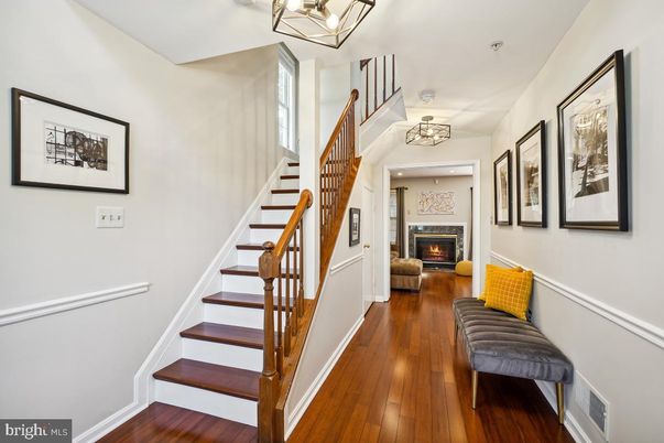 Fireplace, Interior, Recessed Lighting, Wood Texture Flooring