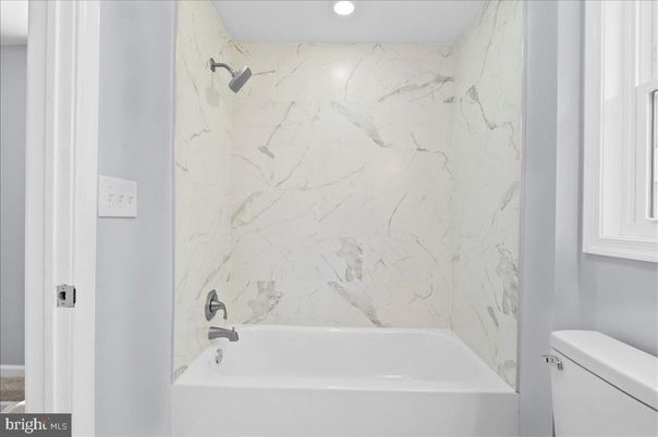 Bathroom, Interior, Marble Walls, Recessed Lighting