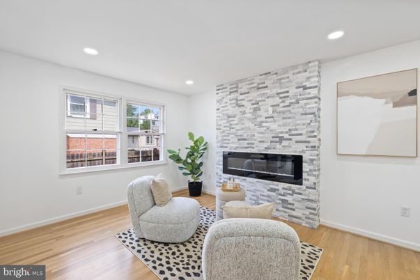 Fireplace, Interior, Recessed Lighting, Wood Texture Flooring