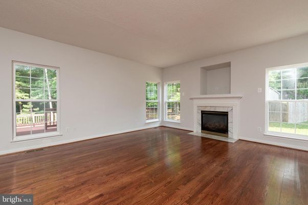 Empty room, Fireplace, Interior, Wood Texture Flooring
