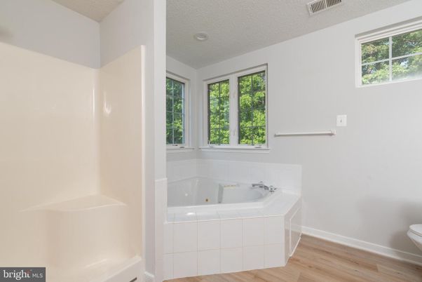 Bathroom, Interior, Recessed Lighting, Wood Texture Flooring