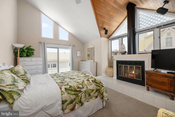 Bedroom, Fireplace, Interior, Wooden Ceilings