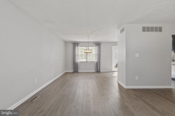 Empty room, Interior, Pendant Lights, Wood Texture Flooring
