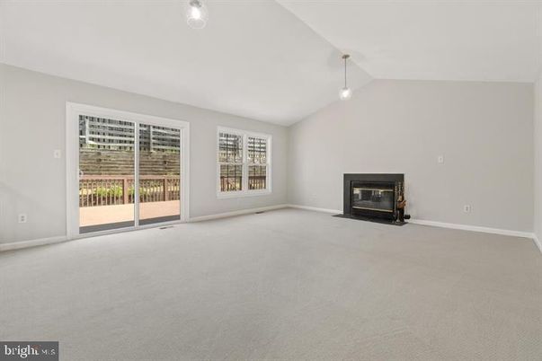 Empty room, Fireplace, Interior, Pendant Lights