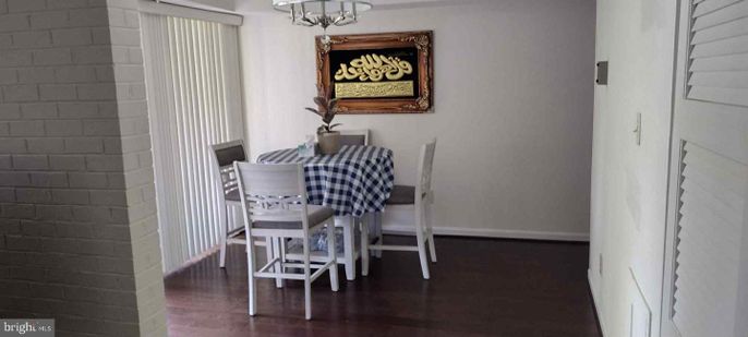 Chandelier, Dining room, Interior, Stone Walls, Wood Texture Flooring