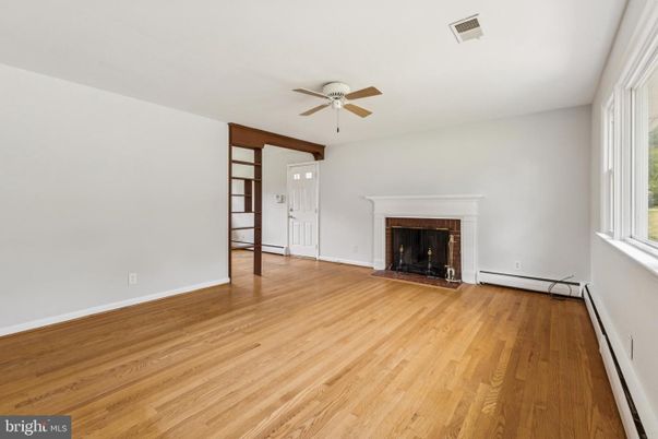 Empty room, Fireplace, Interior, Wood Texture Flooring