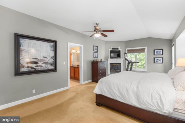 Bedroom, Fireplace, Interior