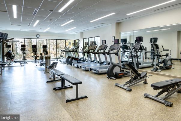 Fitness Equipment, Gym, Interior, Recessed Lighting