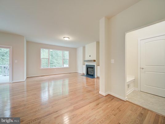 Empty room, Fireplace, Interior, Wood Texture Flooring