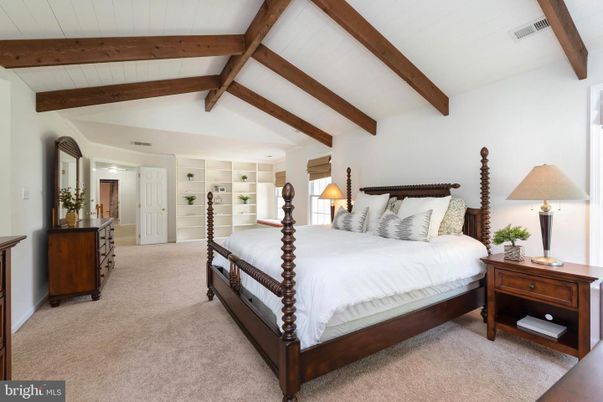 Bedroom, Interior, Wooden Beams