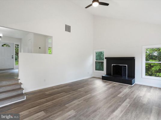 Empty room, Fireplace, Interior, Wood Texture Flooring