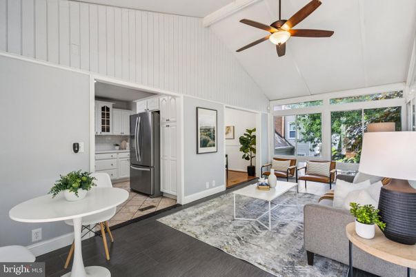 Interior, Kitchen, Living room, Stainless Steel Appliances, Wood Texture Flooring