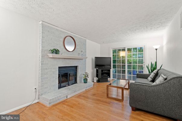 Fireplace, Interior, Living room, Stone Walls, Wood Texture Flooring