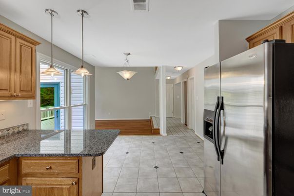 Interior, Kitchen, Pendant Lights, Stainless Steel Appliances, Wood Texture Flooring