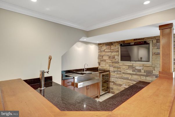 Interior, Kitchen, Recessed Lighting, Stone Walls