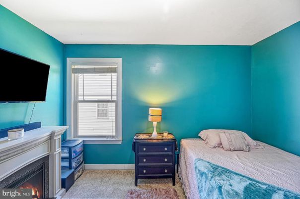 Bedroom, Fireplace, Interior