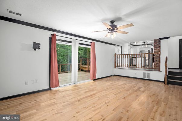 Empty room, Interior, Stone Walls, Wood Texture Flooring