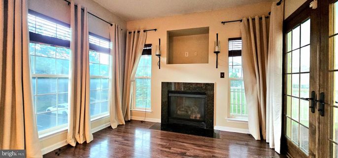 Empty room, Fireplace, Interior, Wood Texture Flooring