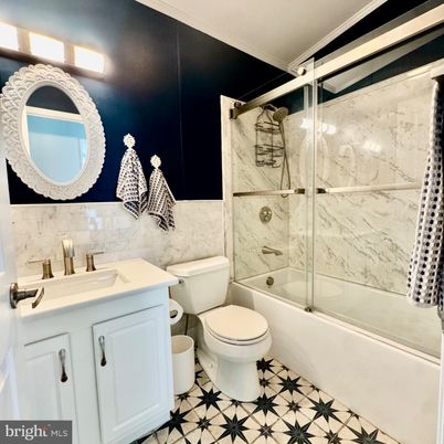 Bathroom, Glass Shower, Interior, Marble Walls