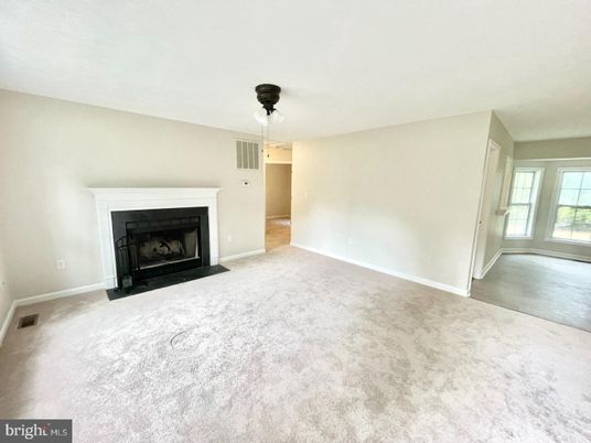 Empty room, Fireplace, Interior, Pendant Lights