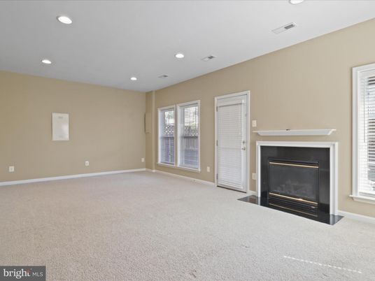 Empty room, Fireplace, Interior, Recessed Lighting