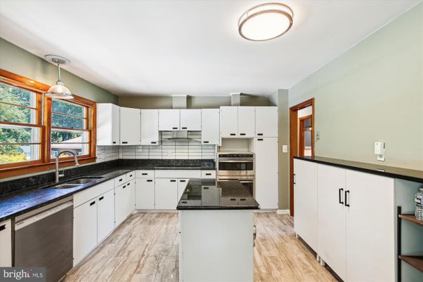 Interior, Kitchen, Pendant Lights, Stainless Steel Appliances, Wood Texture Flooring