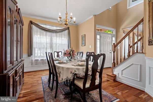 Chandelier, Dining room, Interior, Wood Texture Flooring