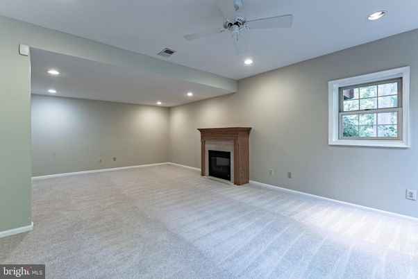 Empty room, Fireplace, Interior, Recessed Lighting