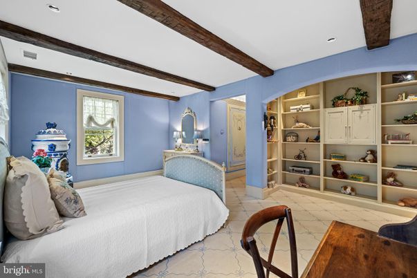 Bedroom, Interior, Recessed Lighting, Wooden Beams