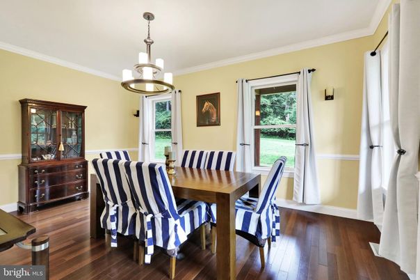 Chandelier, Dining room, Interior, Pendant Lights, Wood Texture Flooring