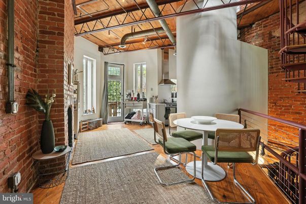 Dining room, Interior, Stone Walls, Wooden Beams, Wood Texture Flooring