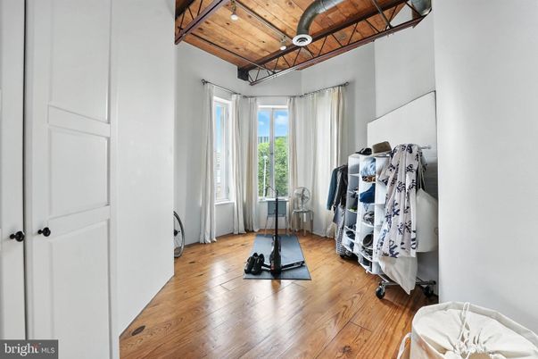 Fitness Equipment, Interior, Wooden Beams, Wooden Ceilings, Wood Texture Flooring