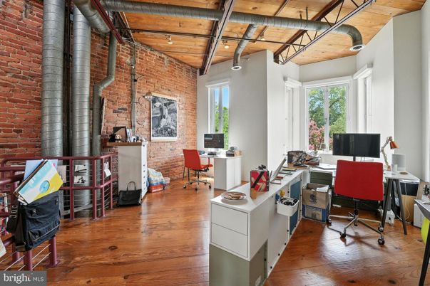 Home Office, Interior, Stone Walls, Wooden Beams, Wooden Ceilings, Wood Texture Flooring