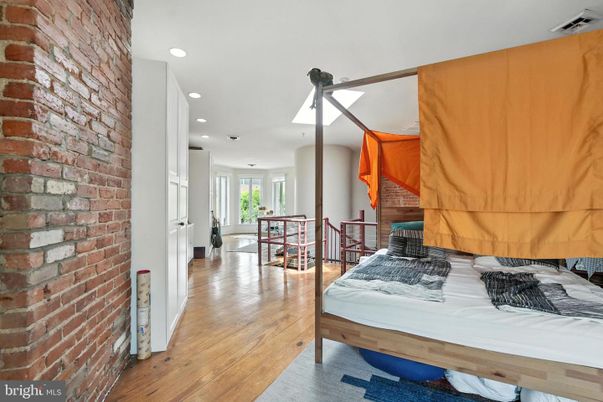 Interior, Recessed Lighting, Stone Walls, Wood Texture Flooring