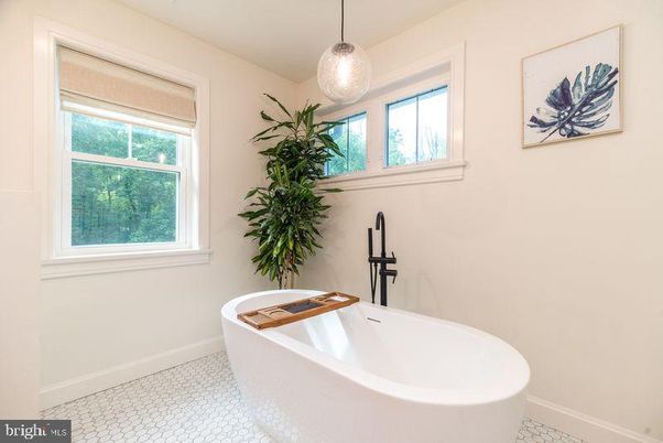 Bathroom, Free Standing Baths, Interior, Pendant Lights