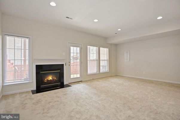 Empty room, Fireplace, Interior, Recessed Lighting