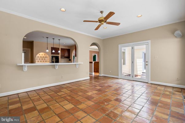 Empty room, Interior, Kitchen, Pendant Lights, Recessed Lighting