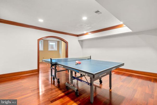 Game Room, Interior, Recessed Lighting, Wood Texture Flooring