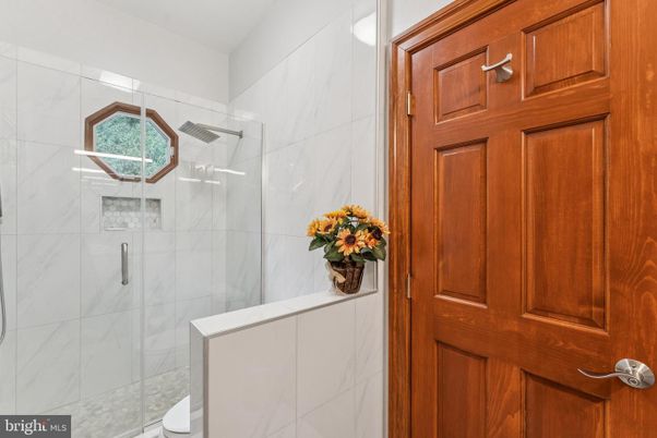 Bathroom, Glass Shower, Interior, Marble Walls
