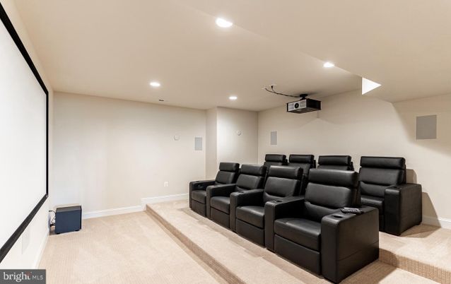 Home Theatre Room, Interior, Projection Screen, Recessed Lighting, Theatre Room