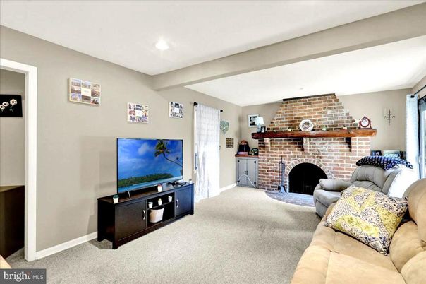 Fireplace, Interior, Living room, Recessed Lighting, Stone Walls