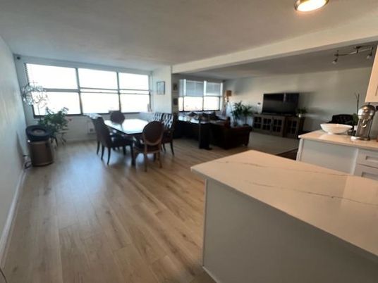 Dining room, Interior, Kitchen, Living room, Wood Texture Flooring