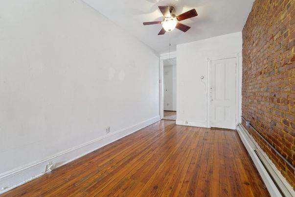 Empty room, Interior, Stone Walls, Wood Texture Flooring