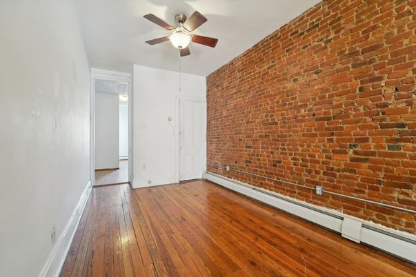 Empty room, Interior, Stone Walls, Wood Texture Flooring