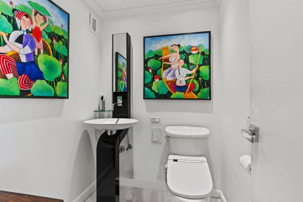 Bathroom, Dual Sink Vanities, Interior, Wood Texture Flooring